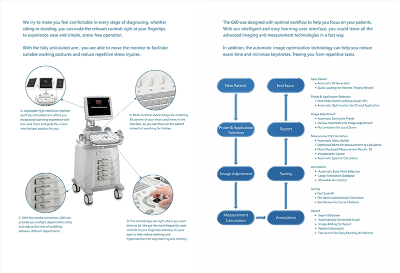 3D 4D Trolley Color Doppler Ultrasound Scanner (AM- G60)